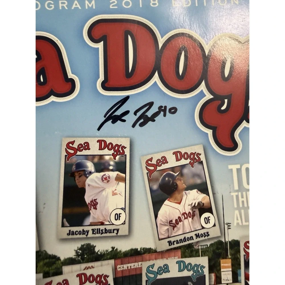 Josh Beckett Bobblehead Portland Sea Dogs MLBPA‎ 2001 + 2018 Program Signed